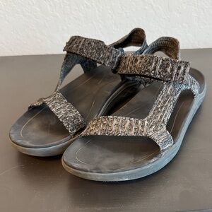 Teva Black and Gray Textured Sandals